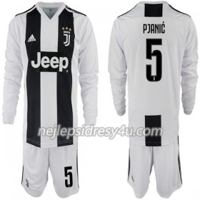 Fotbalový Dres Juventus Miralem Pjanic 5 Dětské Domácí 2018/19 Dlouhý Rukáv